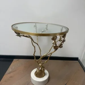 Golden, Marble Table