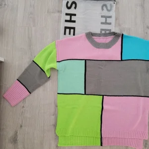 BRNT Ladies SHEIN Multicoloured Long Sleeve Jumper - Image 3