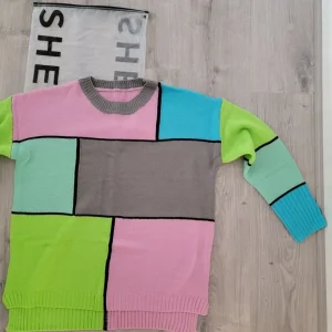 BRNT Ladies SHEIN Multicoloured Long Sleeve Jumper - Image 4