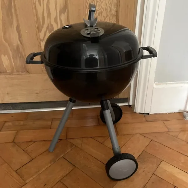 Kids black and grey plastic toy bbq