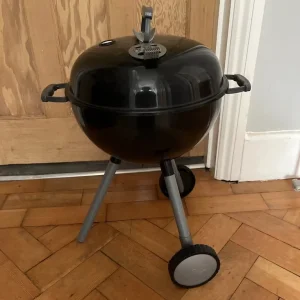 Kids black and grey plastic toy bbq