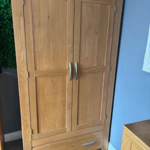 Double Solid Oak Wardrobe