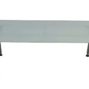 Ikea Galant Desk - White Glass Top 160cm Chrome Base - Image 4