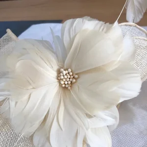 Cream Colour Wedding Fascinator - Image 5
