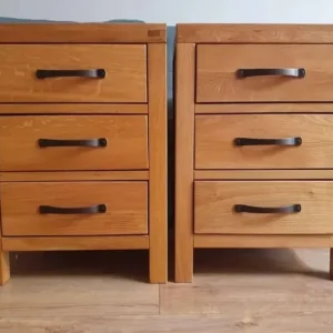 Two stunning Beautiful Roseland Small wood bedside tables.Delivery possible for petrol costs. - Image 2