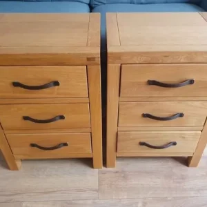 Two stunning Beautiful Roseland Small wood bedside tables.Delivery possible for petrol costs. - Image 3