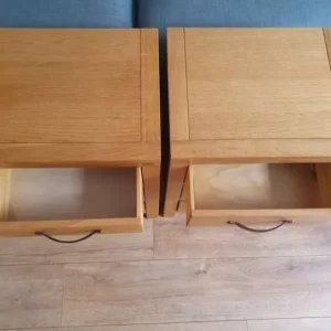 Two stunning Beautiful Roseland Small wood bedside tables.Delivery possible for petrol costs. - Image 4
