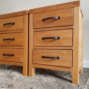 Two stunning Beautiful Roseland Small wood bedside tables.Delivery possible for petrol costs.