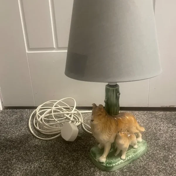 Ornamental Collie Dog Table Lamp