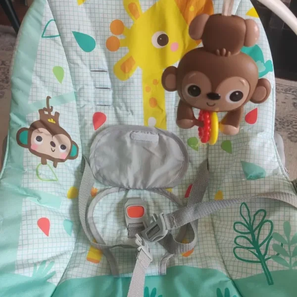 Baby bouncer with toy & safety bar