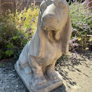 Stone Bassett Hound Puppy Garden Ornament - Image 7