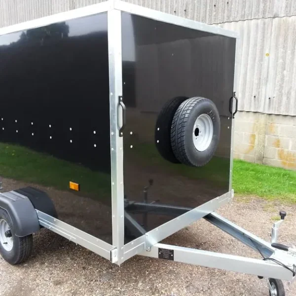 Box Trailer 7' x 5' x 5' Single Axle Black or White