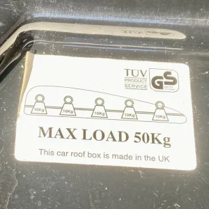 Halfords Roof Box - grey and black - Image 3