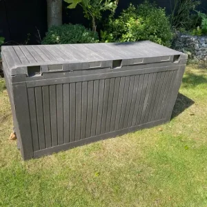 Brown Plastic Garden Storage Box - Image 2