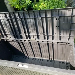 Brown Plastic Garden Storage Box - Image 3