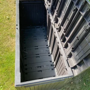Brown Plastic Garden Storage Box - Image 4
