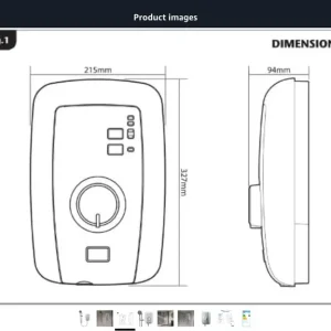 Triton Perea Electric Shower 8.5kW (Opal 3, Aquasurge, Rosato) white with brushed steel finish - Image 3