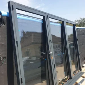 Bifold Doors Anthracite Grey with Smart System - Image 3