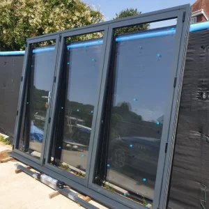 Bifold Doors Anthracite Grey with Smart System - Image 7