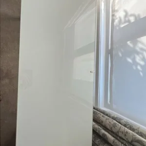 White Ikea MALM Table with White Top - Image 2