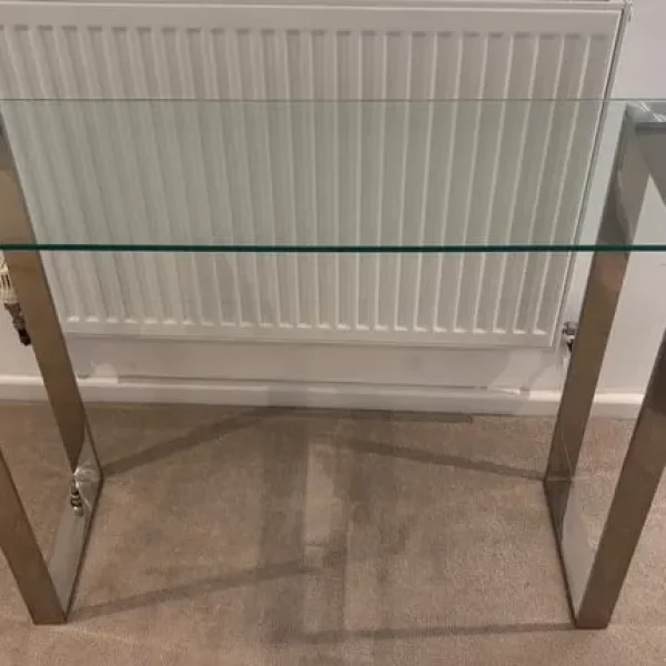Glass console table
