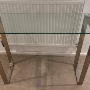 Glass console table