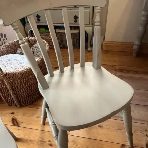 Farmhouse kitchen table with 4 chairs and bench - Image 3