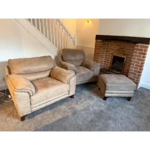 Arm chairs and foot stool BD10
