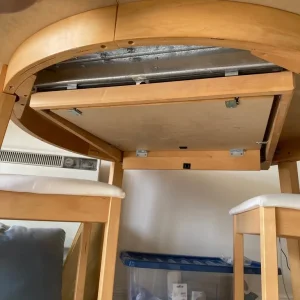 IKEA extendable dining table with chairs - Image 4