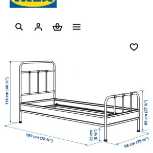 Ikea Metal Bedframe Single - Image 2