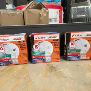 JOBLOT x3 Kidde 230V Optical Smoke Alarm Fast Fit with Alkaline Battery