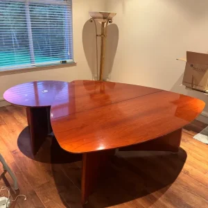Cherry hardwood dining and office desk - Image 2