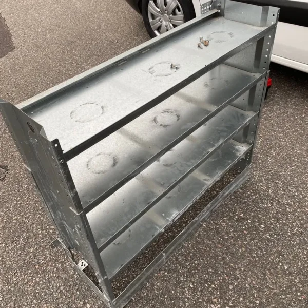 Metal shelving unit for van