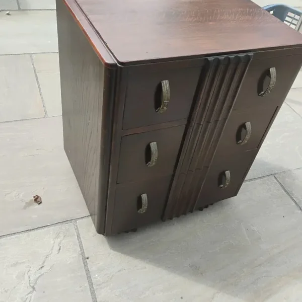 VINTAGE ART DECO 3 DRAWER UNIT in good condition