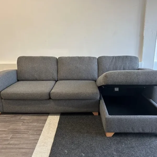 Grey DFS “Layla” L shape corner sofa with storage