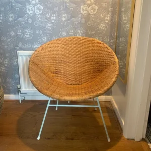 Mid-century rattan lounge chair