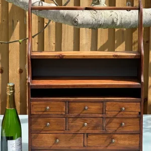 Vintage French Wooden 8-Drawer Spice Rack - Image 2