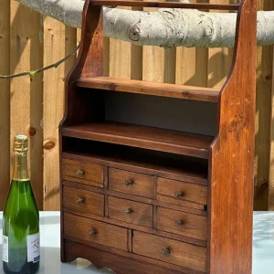 Vintage French Wooden 8-Drawer Spice Rack - Image 3