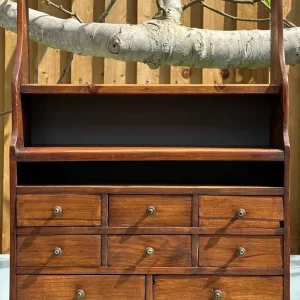 Vintage French Wooden 8-Drawer Spice Rack - Image 5