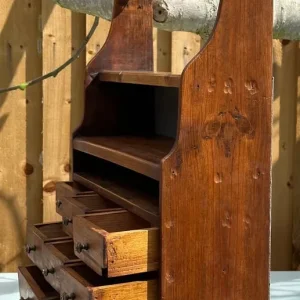 Vintage French Wooden 8-Drawer Spice Rack - Image 7