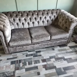 3 seater crushed velvet sofa