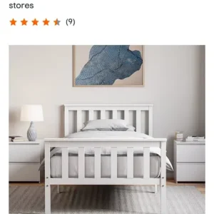 Single bed frame - white
