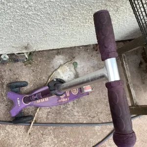 Purple micro scooter
