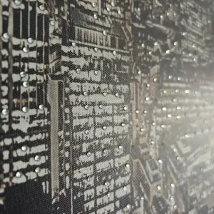 Large London skyline canvas with shiny stones - Image 2