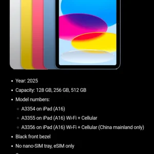 Apple iPad A16 2025 128GB Pink (sealed) - Image 3