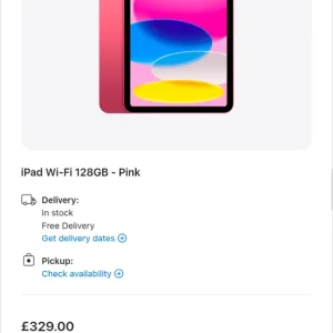 Apple iPad A16 2025 128GB Pink (sealed)