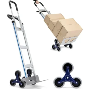 SucceBuy 550lbs Stair Climbing Cart Folding Trolley Heavy Duty with Dual Handles - Image 7