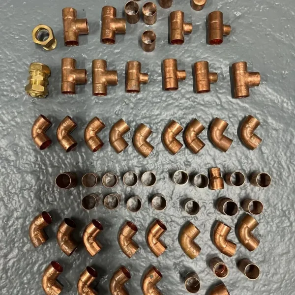 60 pieces 22mm end feed copper fittings