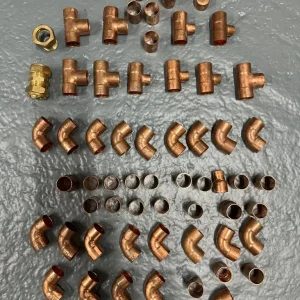 60 pieces 22mm end feed copper fittings