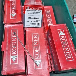 Self-drilling screws 4.8x160mm hex head zinc coated 100 per box